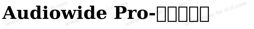 Audiowide Pro字体转换